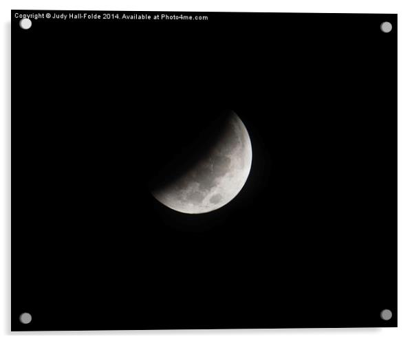 Lunar Eclipse October 2014 Acrylic by Judy Hall-Folde