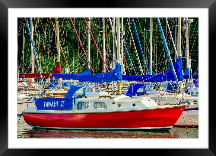  Masts in Ilfracombe Harbour Framed Mounted Print by Brian Garner