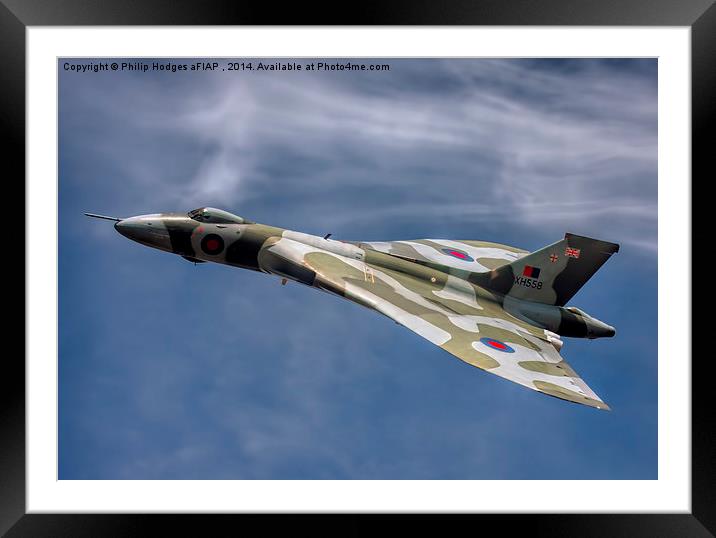  Vulcan XH558 Framed Mounted Print by Philip Hodges aFIAP ,