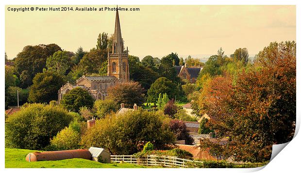  Castle Cary In Rural England Print by Peter F Hunt