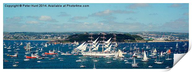  Tall Ship Dar Mlodziezy At Falmouth Print by Peter F Hunt