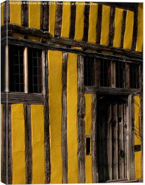  The Manor, Lavenham Canvas Print by Andrew Wright