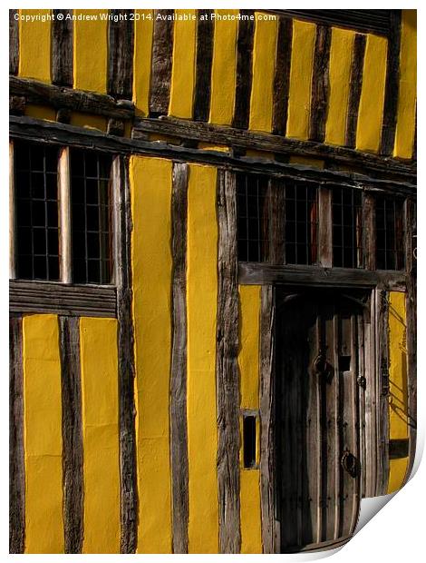  The Manor, Lavenham Print by Andrew Wright