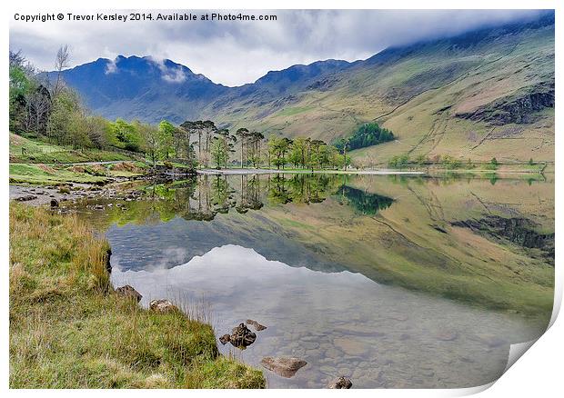 Buttermere Reflections Print by Trevor Kersley RIP