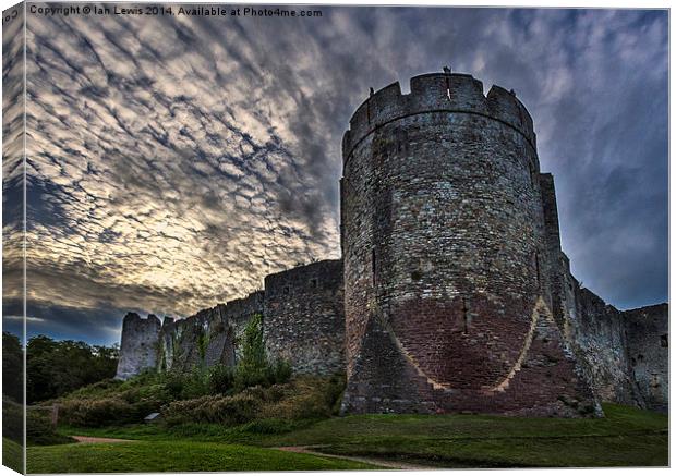 Chepstow Castle Walls  Canvas Print by Ian Lewis