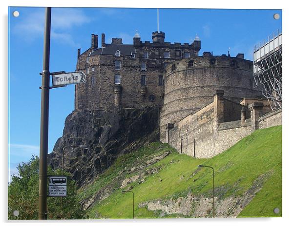 Edinburgh Castle Acrylic by Angie Henley