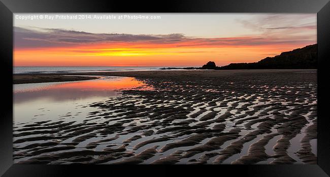  Sunrise On The Beach Framed Print by Ray Pritchard