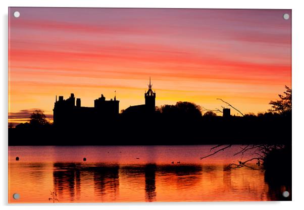 Majestic Sunrise Over Linlithgow Palace Acrylic by Tommy Dickson