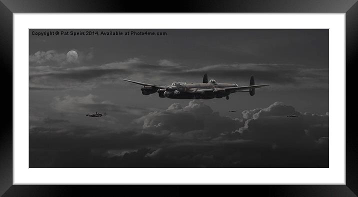  Bombers' Moon  - 'No more.................' Framed Mounted Print by Pat Speirs