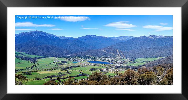 Mount Beauty Panorama Framed Mounted Print by Mark Lucey