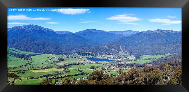Mount Beauty Panorama Framed Print by Mark Lucey