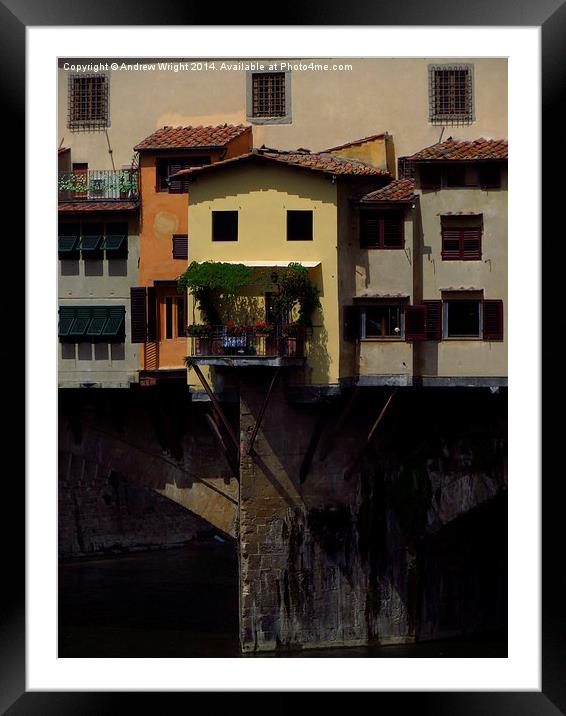  Ponte Vecchio, Florence Framed Mounted Print by Andrew Wright