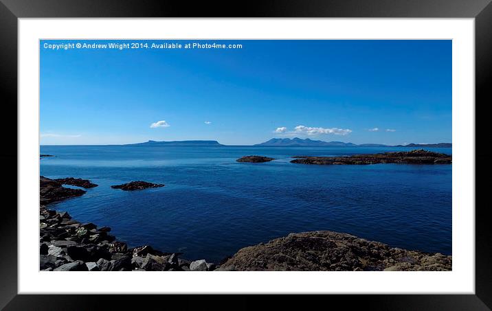  The Islands of Eigg and Rum Framed Mounted Print by Andrew Wright