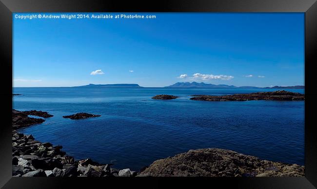  The Islands of Eigg and Rum Framed Print by Andrew Wright
