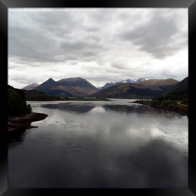  Loch Leven & Pap of Glen Coe Framed Print by Andrew Wright