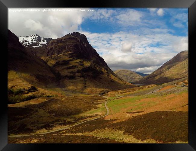  Glen Coe, Scottish Highlands Framed Print by Andrew Wright