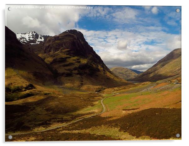  Glen Coe, Scottish Highlands Acrylic by Andrew Wright