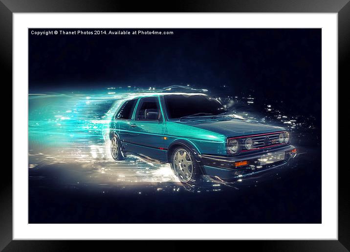  Volkswagen Golf GTI Framed Mounted Print by Thanet Photos