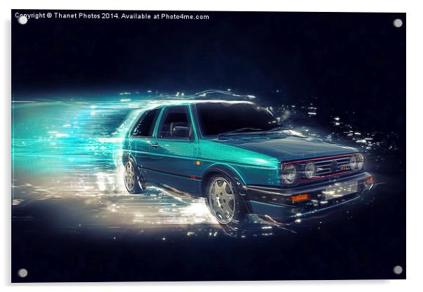  Volkswagen Golf GTI Acrylic by Thanet Photos