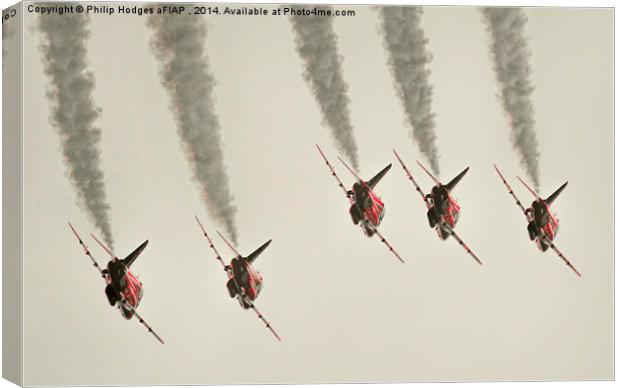  Red Arrows x 5 Canvas Print by Philip Hodges aFIAP ,