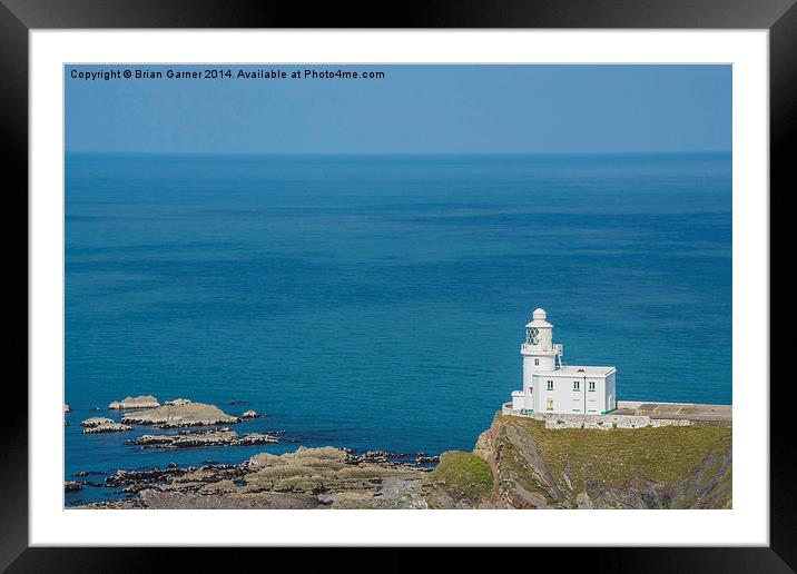  Hartland Point Lighthouse Framed Mounted Print by Brian Garner