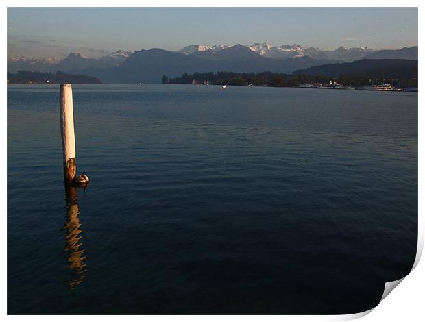 Lake Lucerne Print by Stephen Brown