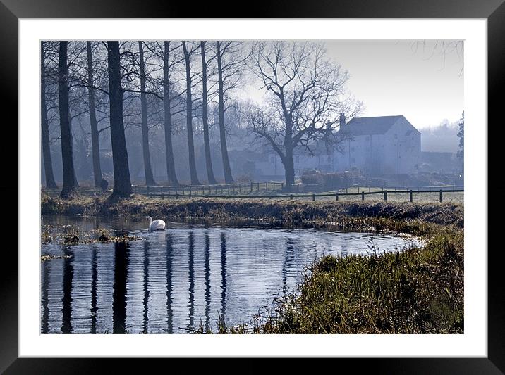 The Mill & The Swan, Bintree Norfolk Framed Mounted Print by john hartley