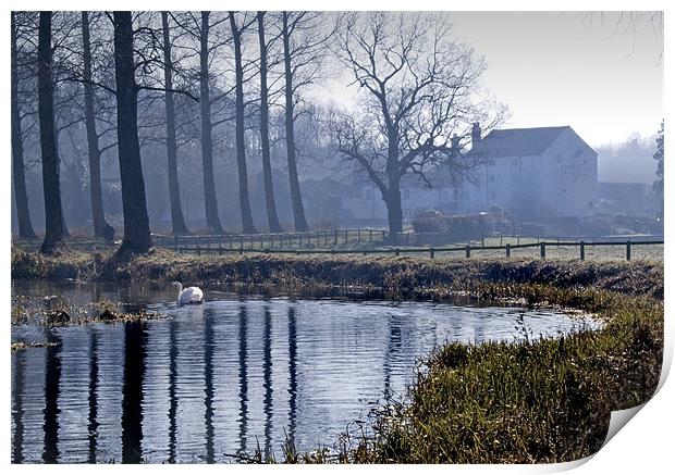 The Mill & The Swan, Bintree Norfolk Print by john hartley
