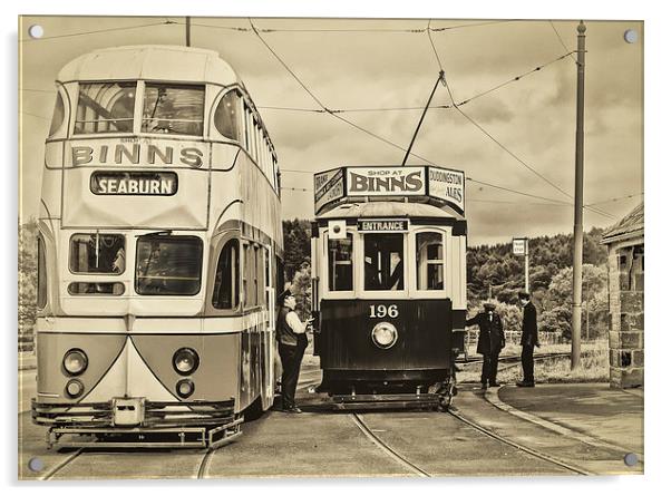 Vintage Trams Acrylic by Tanya Hall