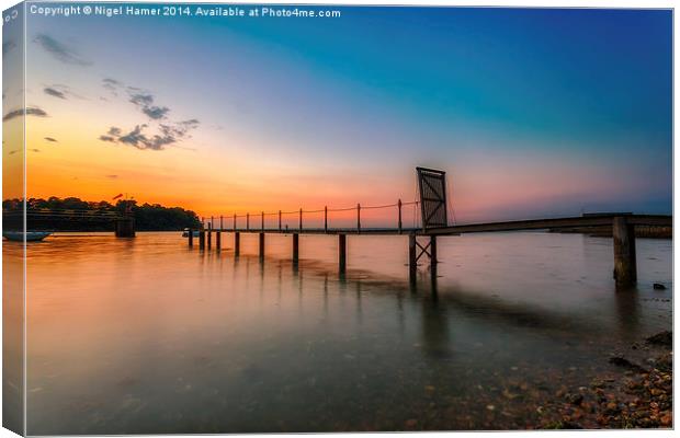 Fishbourne Jetty Canvas Print by Wight Landscapes