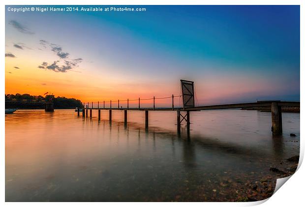 Fishbourne Jetty Print by Wight Landscapes