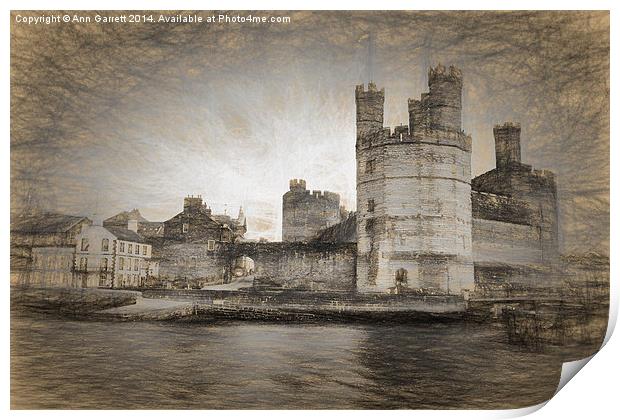 Caernarfon Castle  Print by Ann Garrett