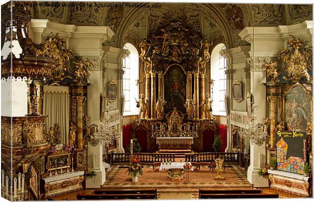  Peasant Cathedral In Soll - Austria Canvas Print by Robert Murray