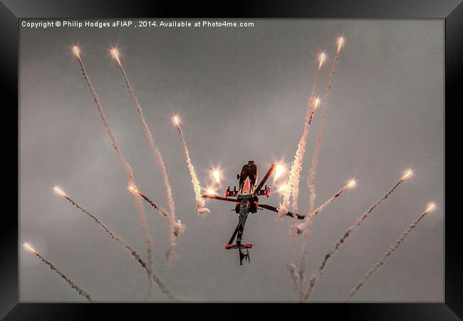 Apache Fireworks  Framed Print by Philip Hodges aFIAP ,