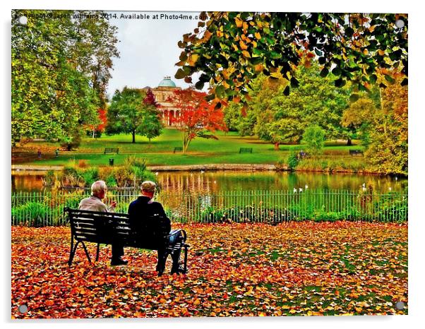 Autumn of Their Years.  Acrylic by Jason Williams