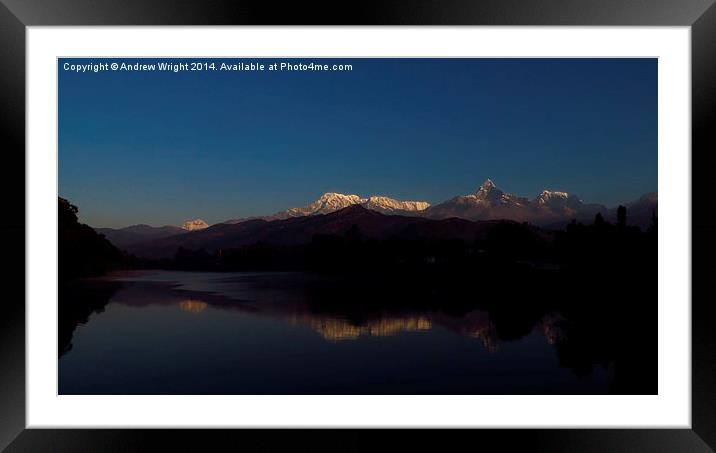  Himalayan Reflections Framed Mounted Print by Andrew Wright