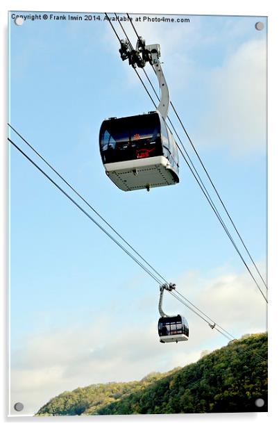  Cable cars to cross the Rhine at Koblenz Acrylic by Frank Irwin