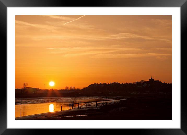  Sunset over Rye,east Sussex Framed Mounted Print by Stephen Prosser