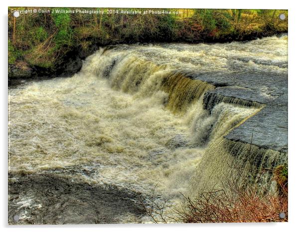  Middle Falls Aysgarth  - Yorkshire Dales Acrylic by Colin Williams Photography