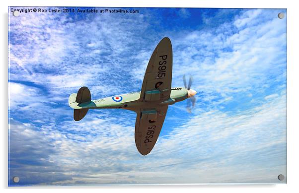  The Last Spitfire Acrylic by Rob Lester
