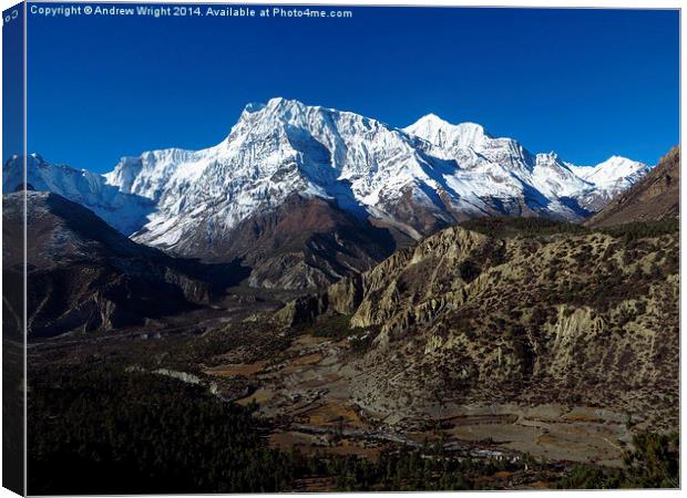  Annapurna 3, Nepal Canvas Print by Andrew Wright