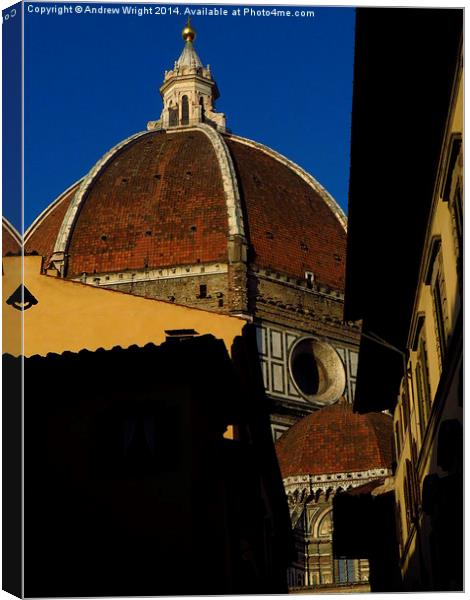  The Duomo, Florence from Via Dei Servi Canvas Print by Andrew Wright