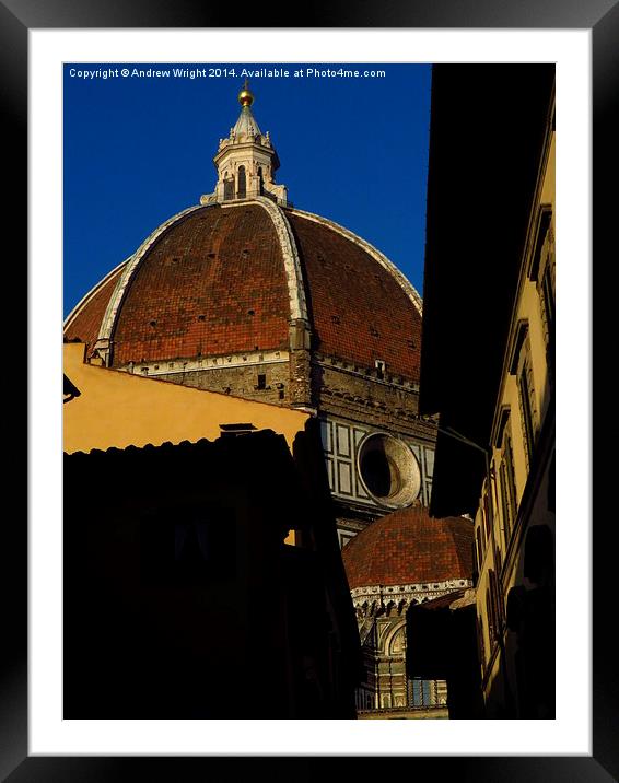  The Duomo, Florence from Via Dei Servi Framed Mounted Print by Andrew Wright