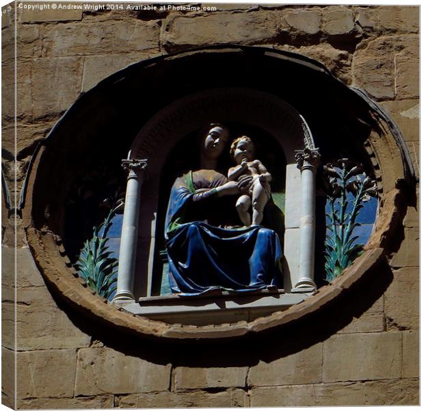  Ceramic at San Michele In Orto, Florence Canvas Print by Andrew Wright