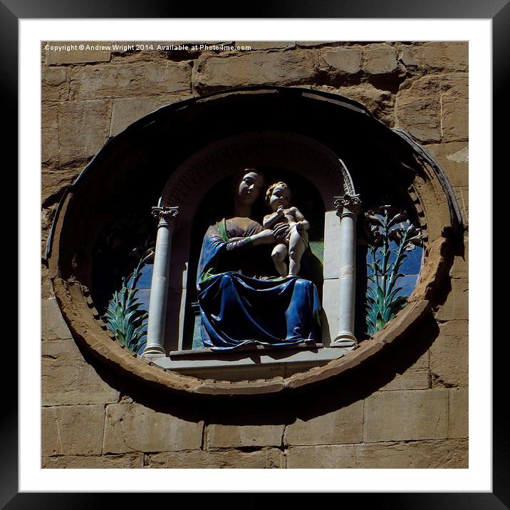  Ceramic at San Michele In Orto, Florence Framed Mounted Print by Andrew Wright