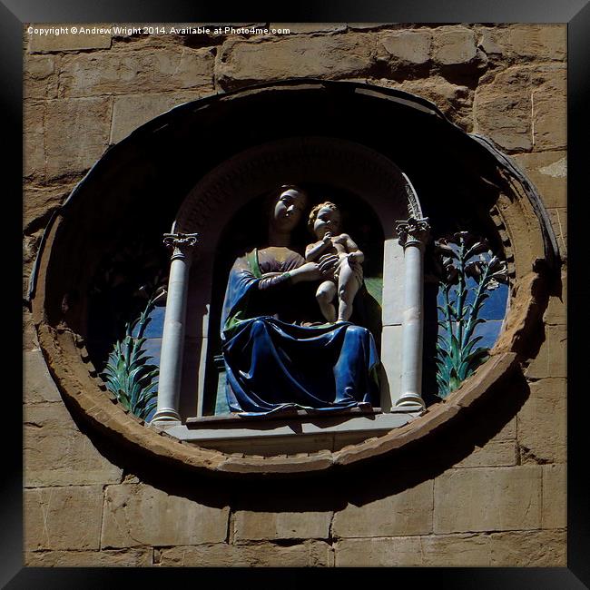  Ceramic at San Michele In Orto, Florence Framed Print by Andrew Wright