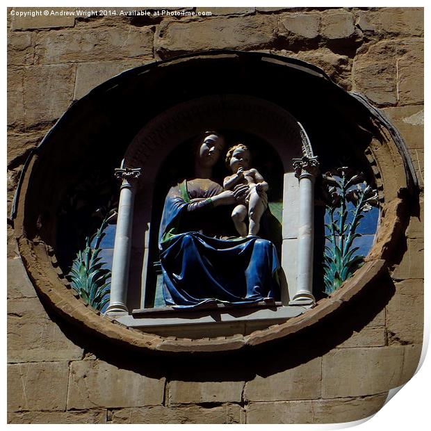  Ceramic at San Michele In Orto, Florence Print by Andrew Wright