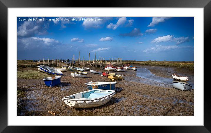  Morston Quay Framed Mounted Print by Alan Simpson