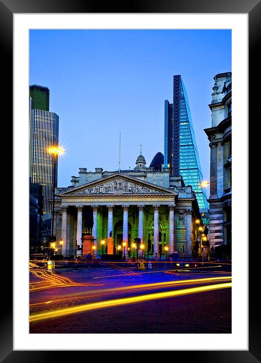  The Bank of England & The Cheese Grater Framed Mounted Print by Malcolm Smith