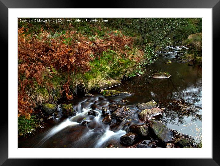 Yorkshire Moorland Stream Framed Mounted Print by Martyn Arnold